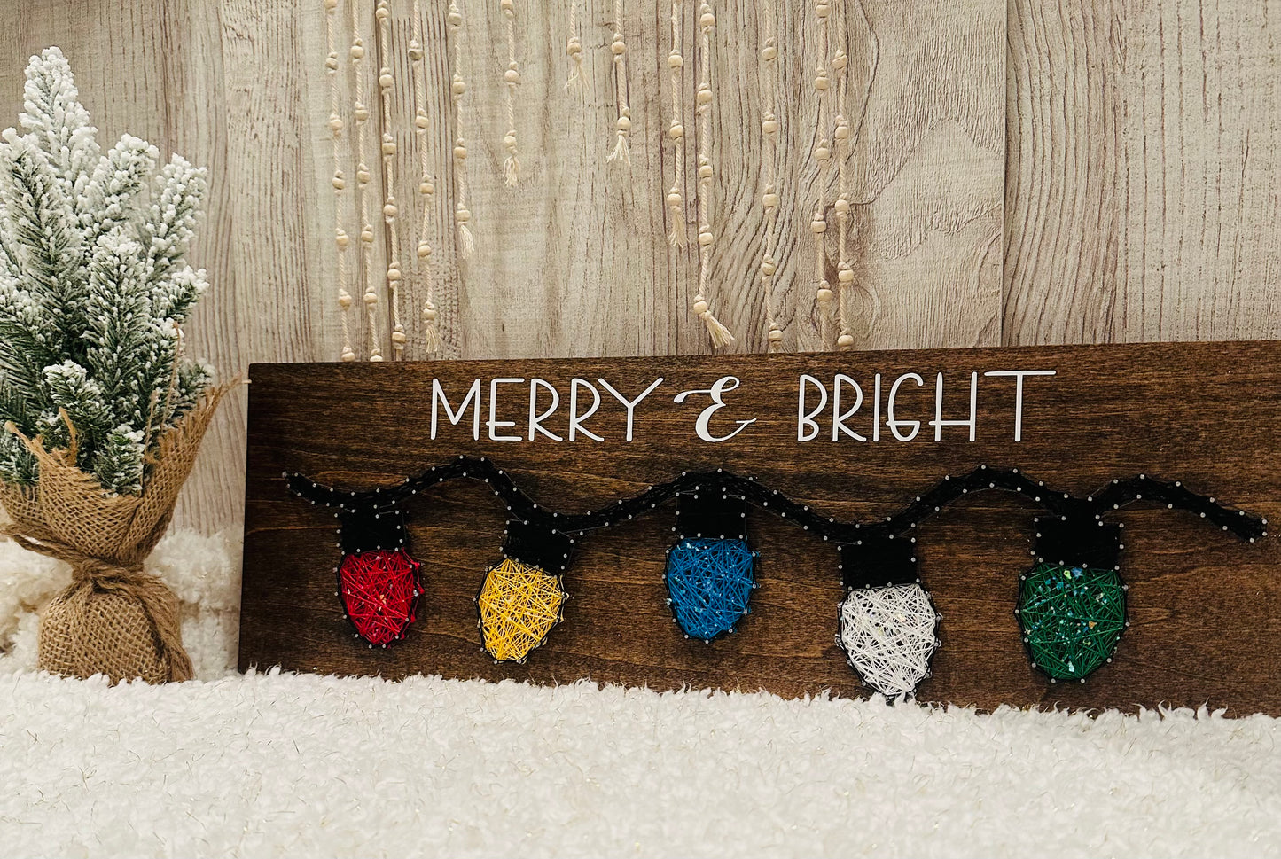Merry and Bright string art