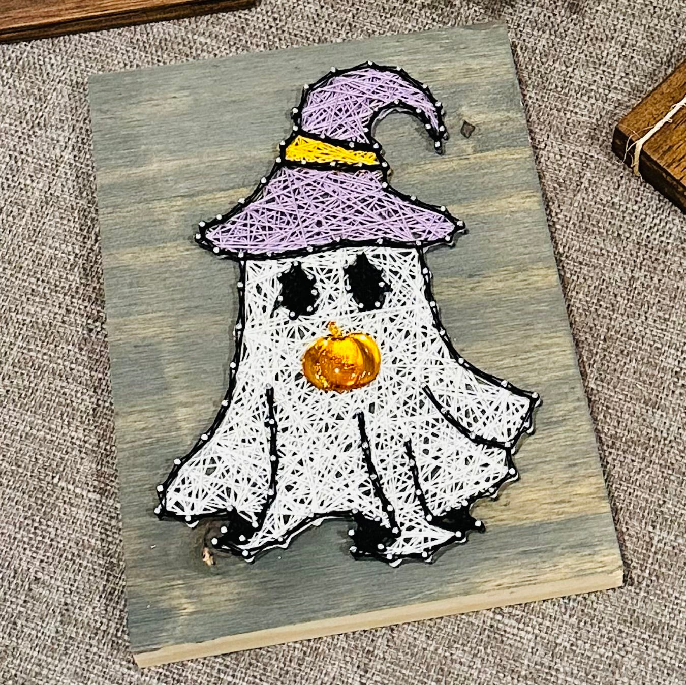 Ghost with Witches Hat String Art