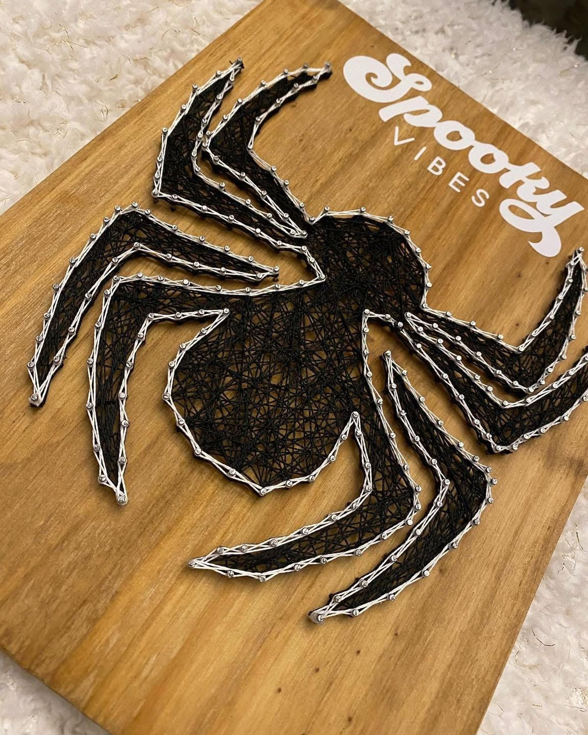 Spooky Spider String Art