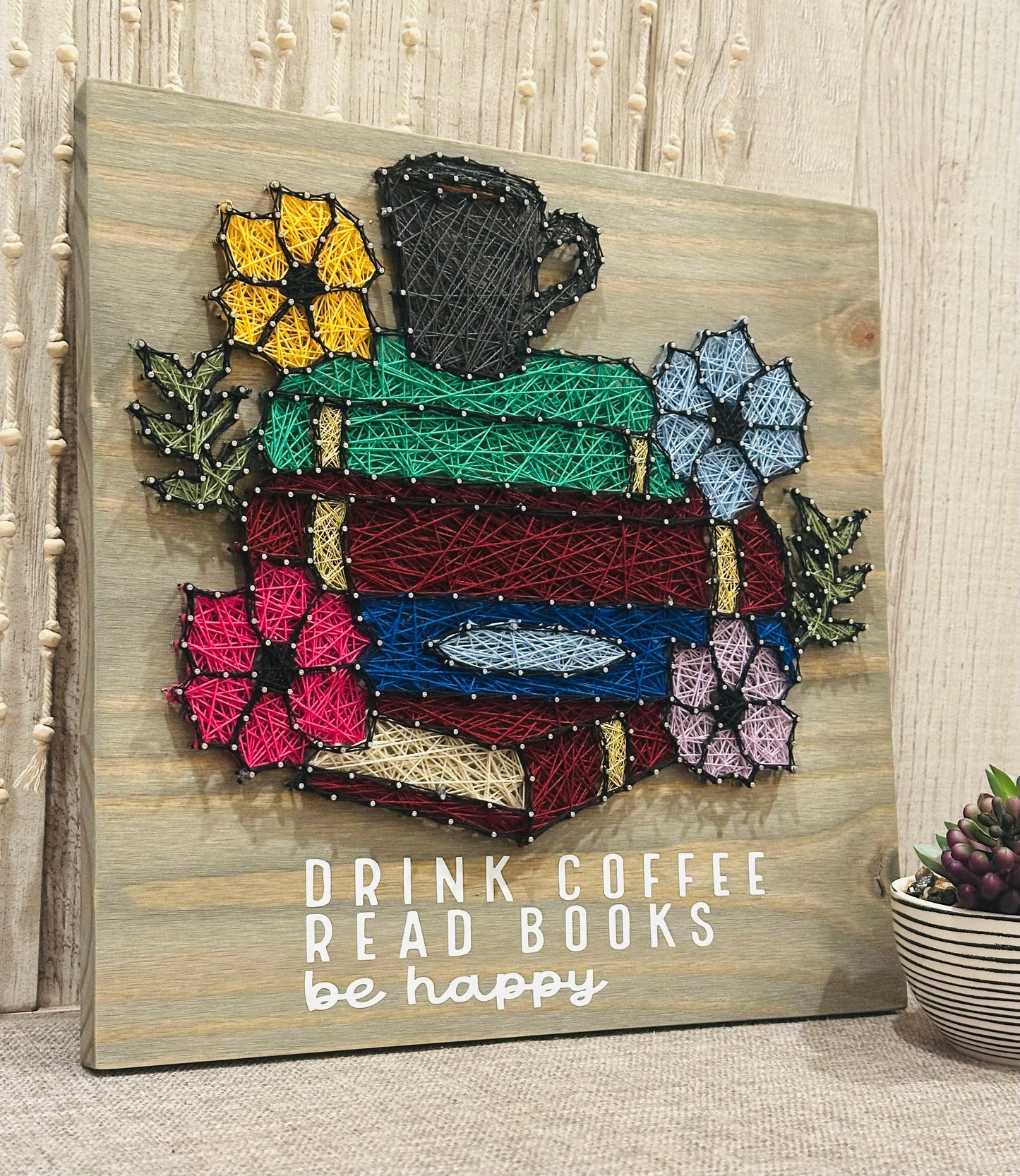 Books with Coffee and Flowers