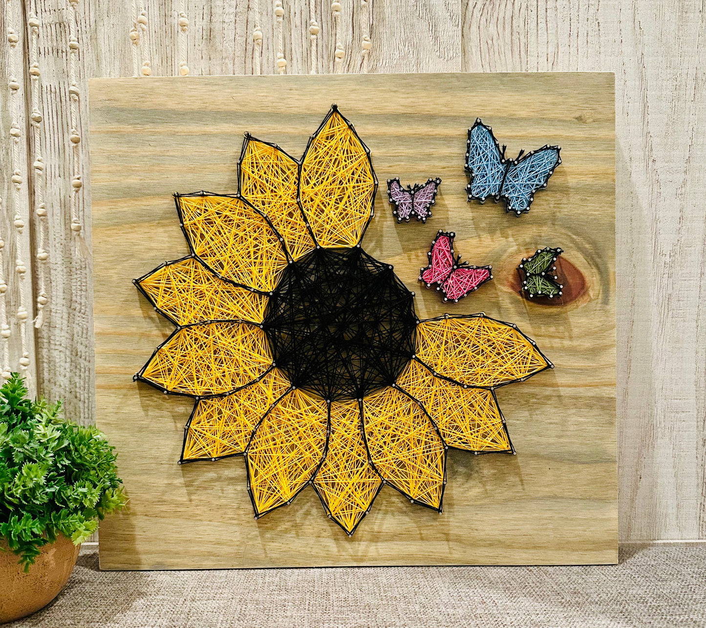 Sunflower with Butterflies