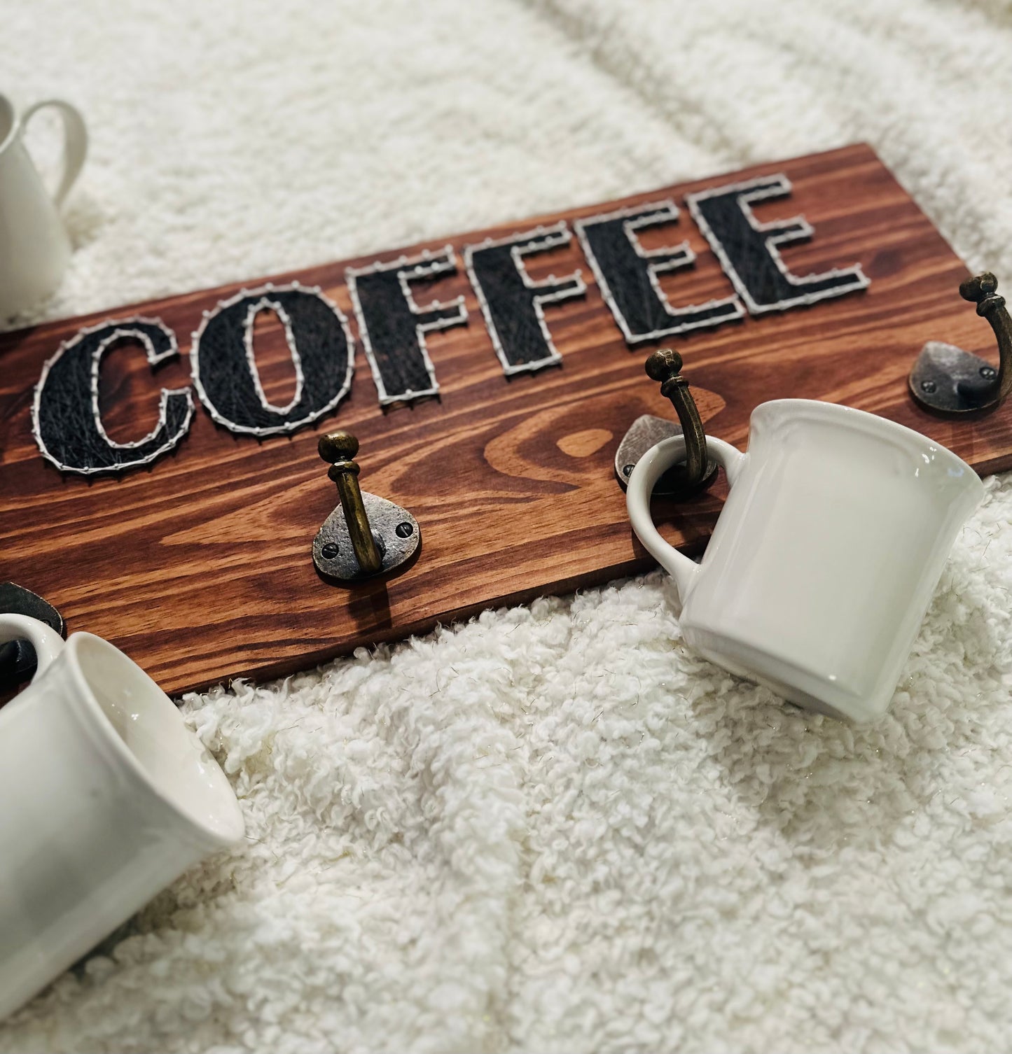 Coffee string art mug holder