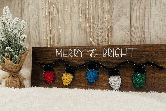 Merry and Bright string art