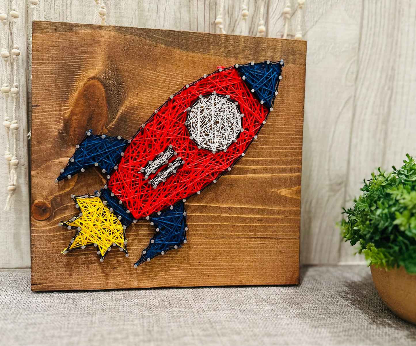 Rocket Ship string art