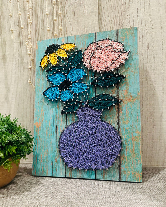 Wildflowers in Vase string art