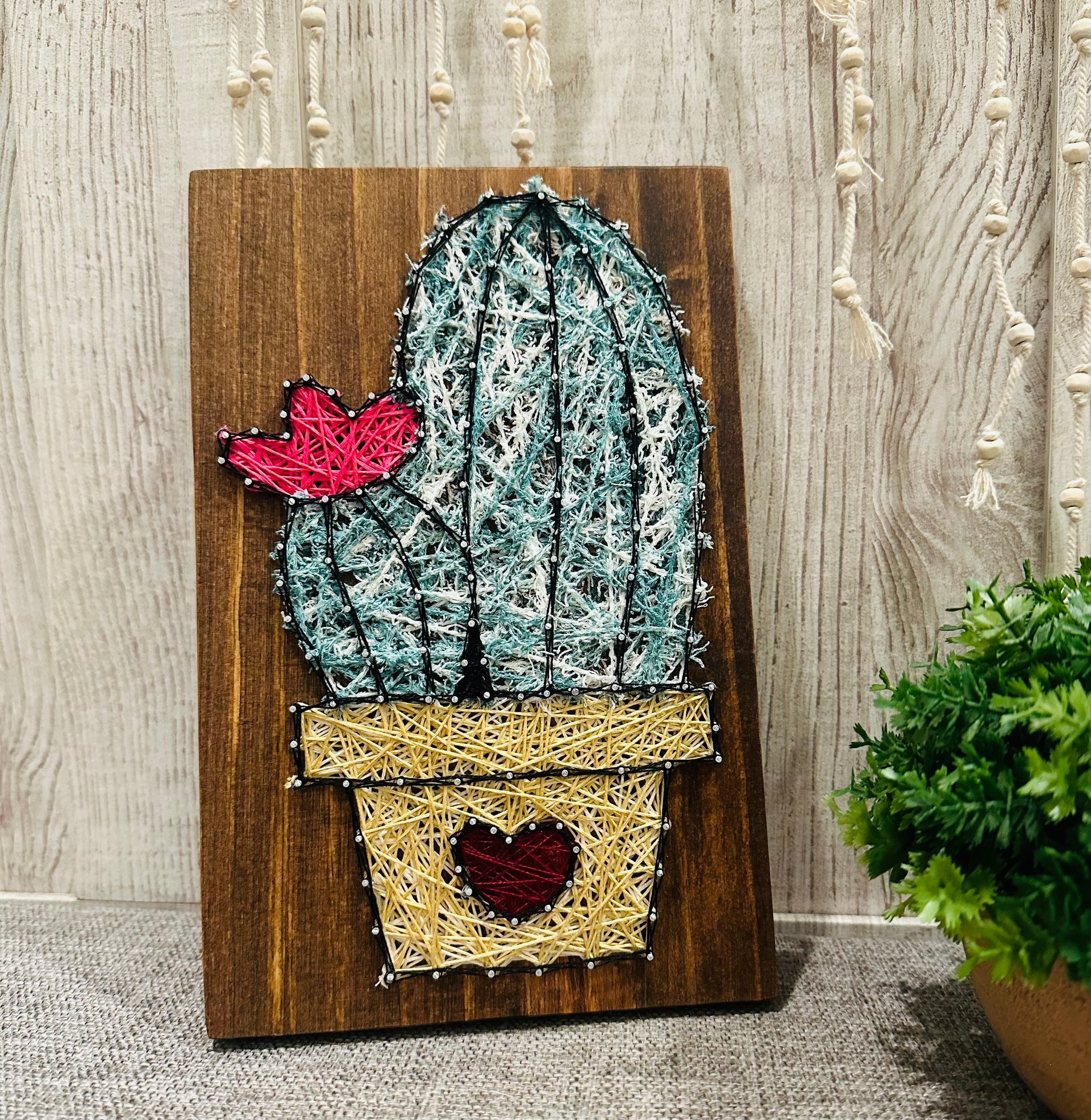 succulent string art Cactus string art – All Around Charm