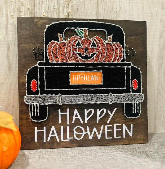 Halloween truck string art