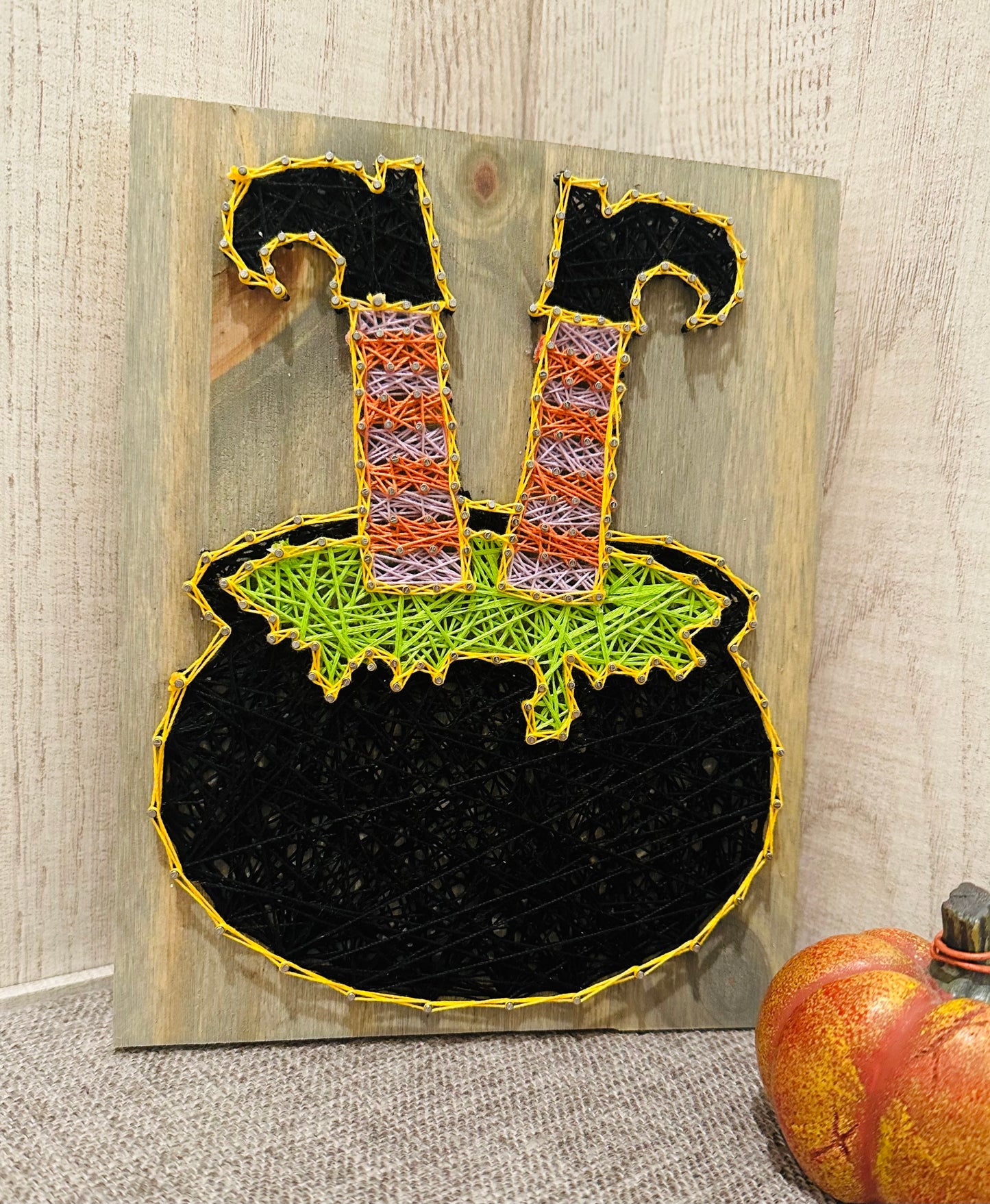 Witch in Caldron string art