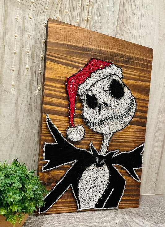 Jack String Art with Santa Hat