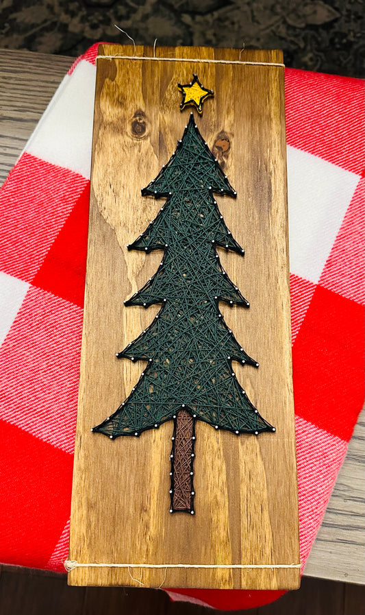 Christmas tree string art