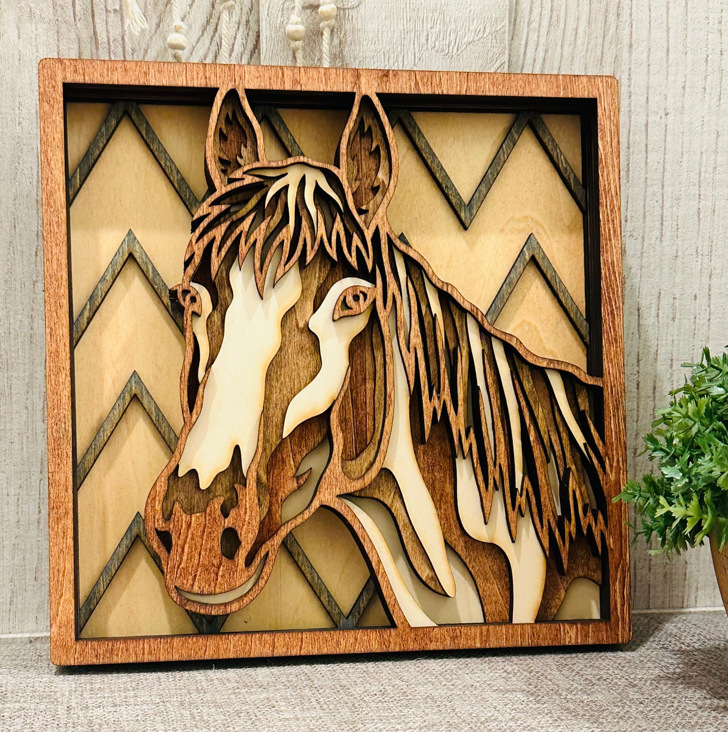 Laser Cut horse sign