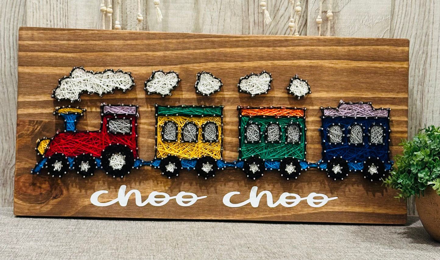 Train string art