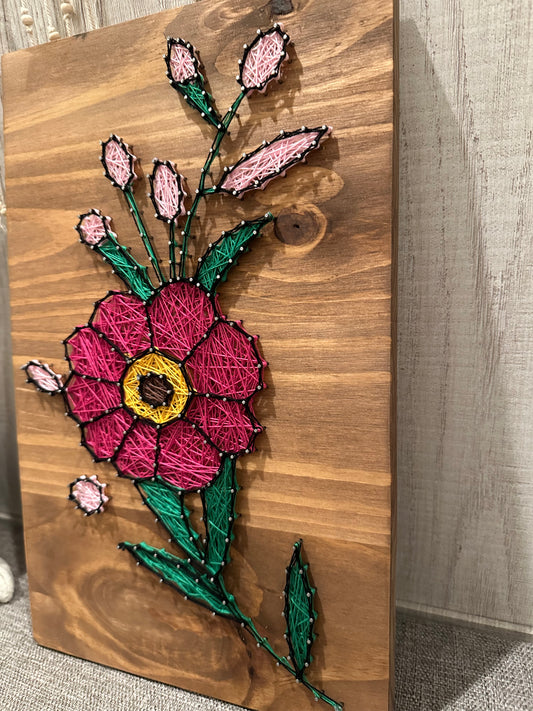 Wildflower String Art Sign