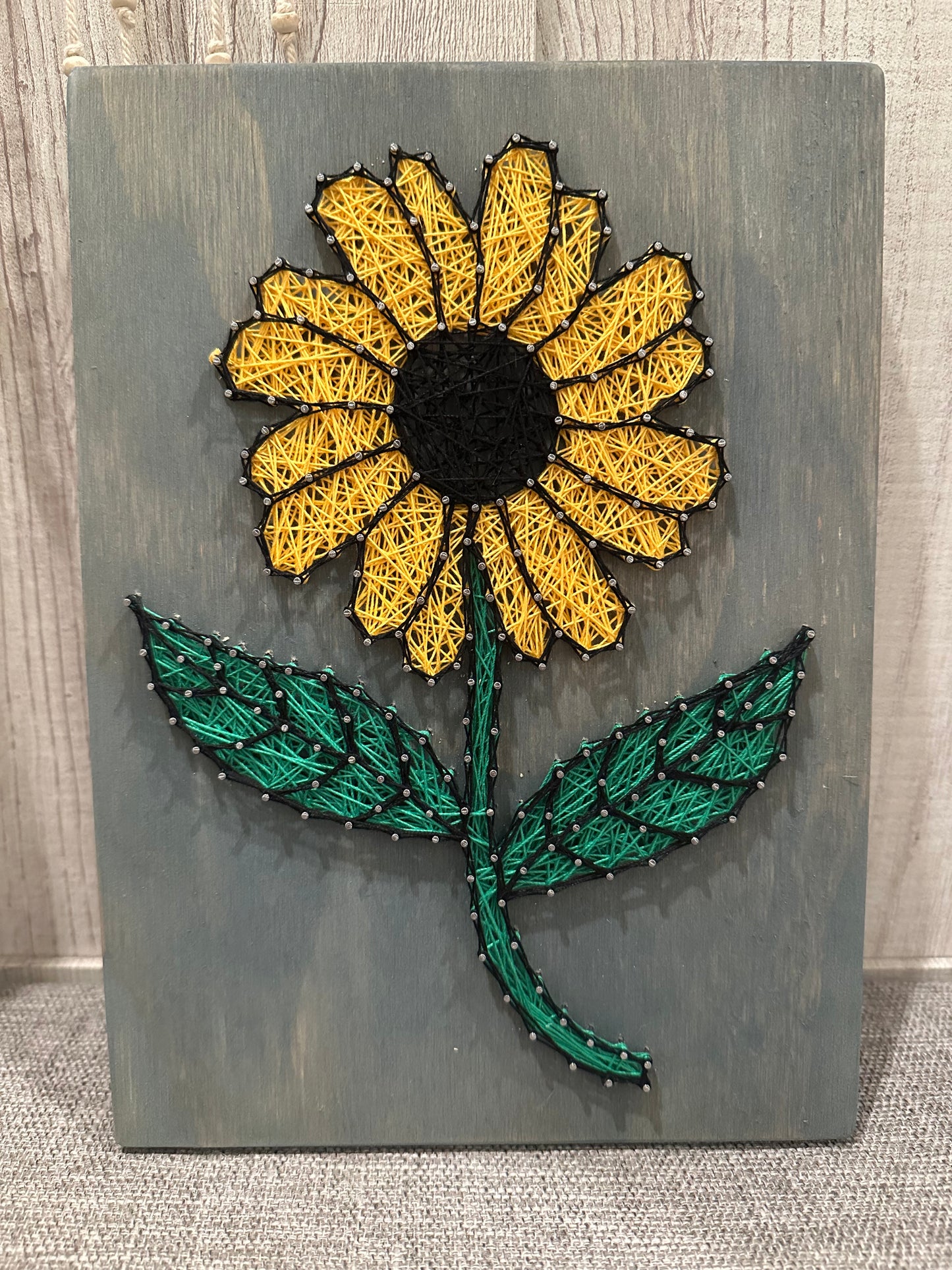 Sunflower String Art Sign