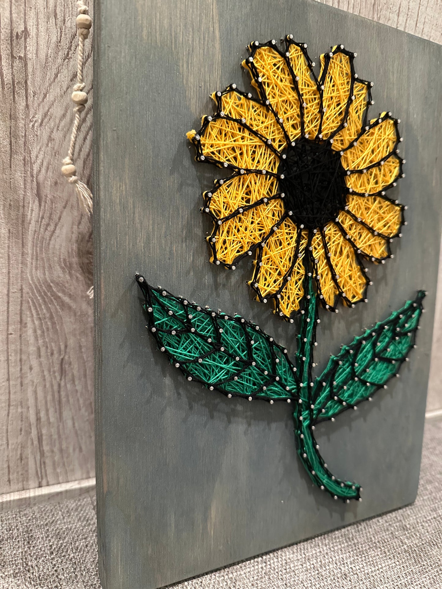 Sunflower String Art Sign