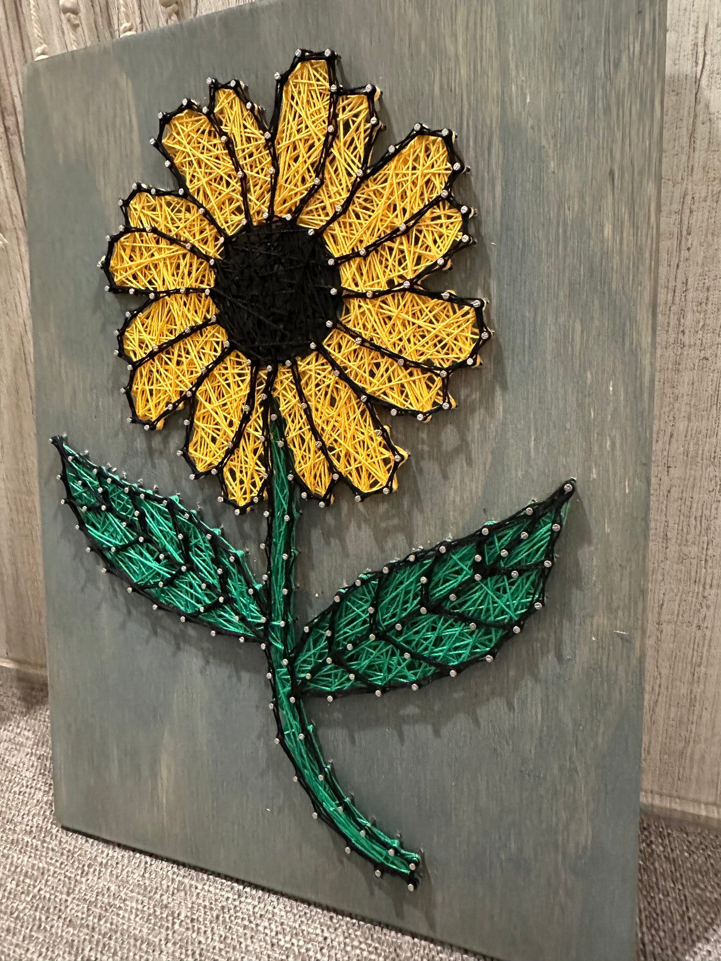 Sunflower String Art Sign