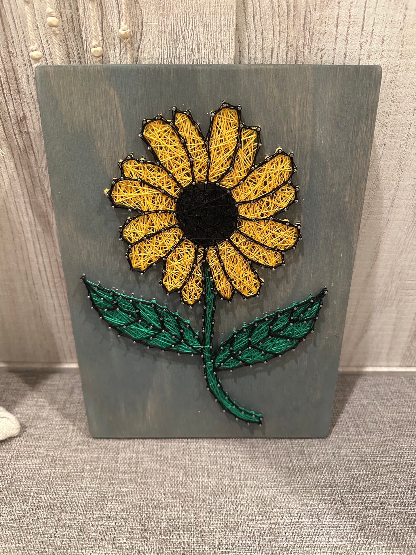 Sunflower String Art Sign