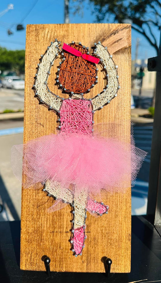 Twirling Ballerina String Art