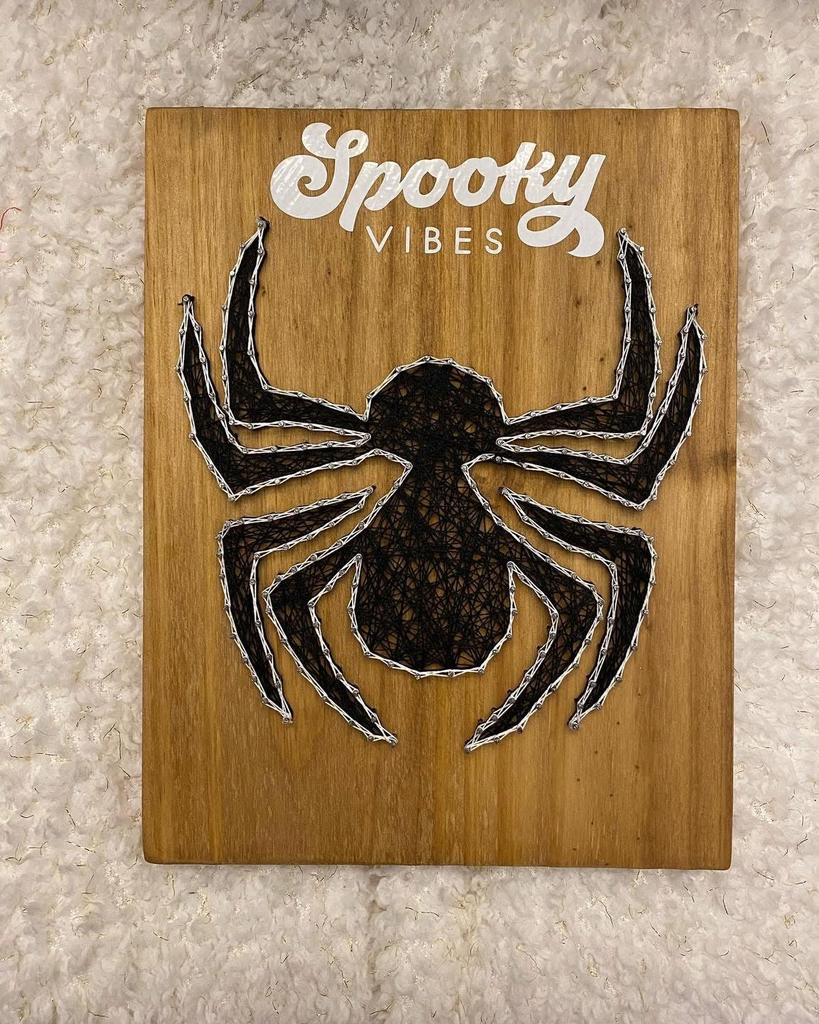 Spooky Spider String Art