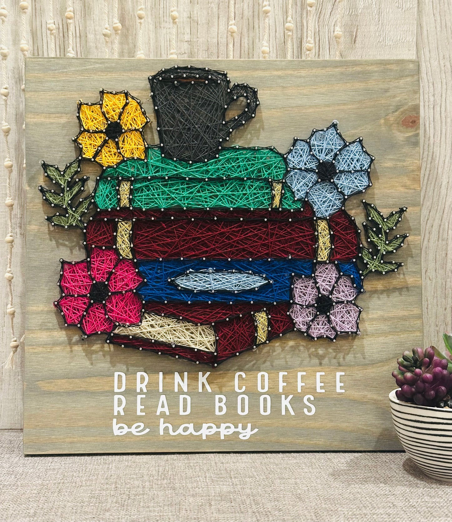 Books with Coffee and Flowers