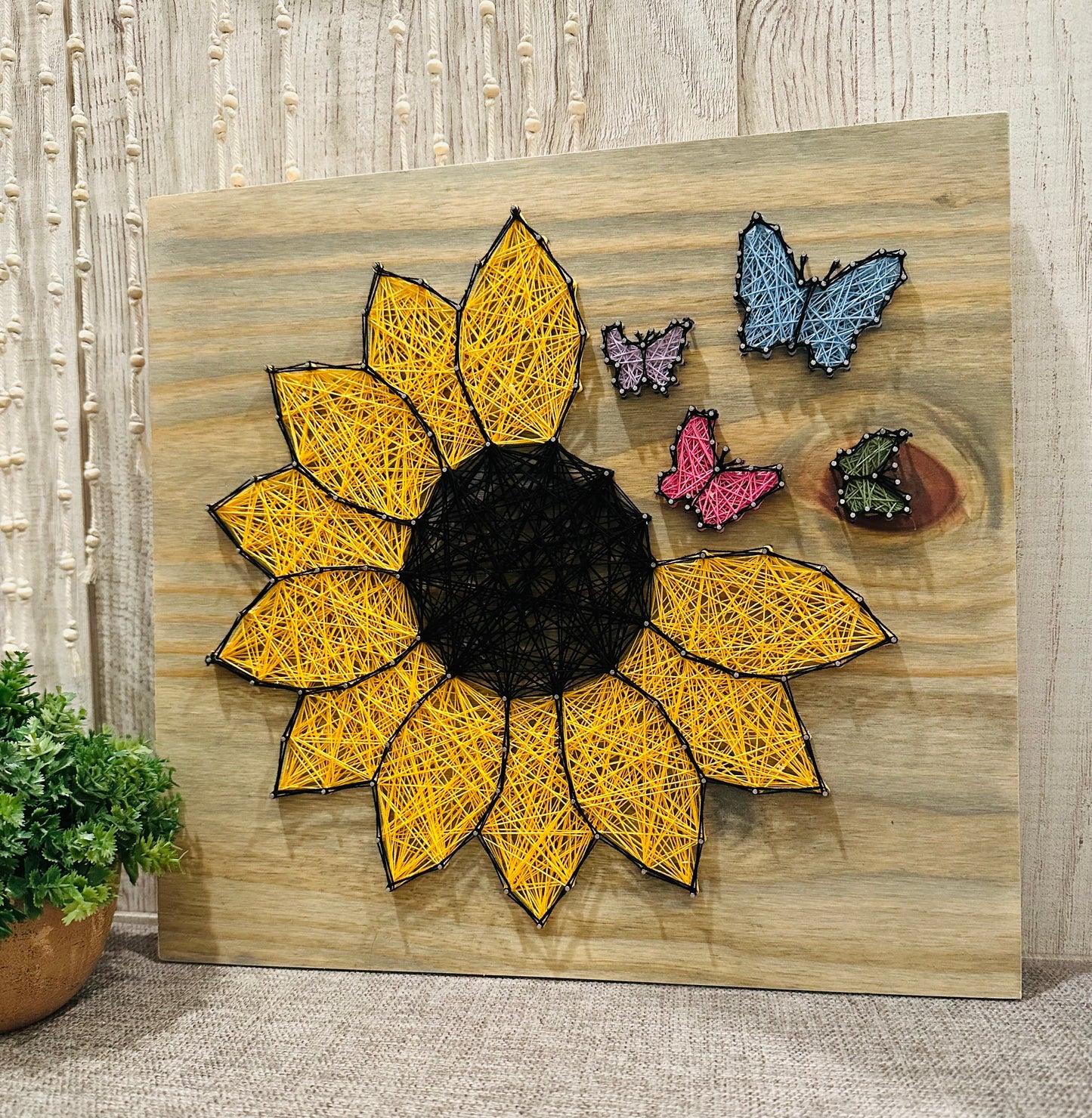 Sunflower with Butterflies