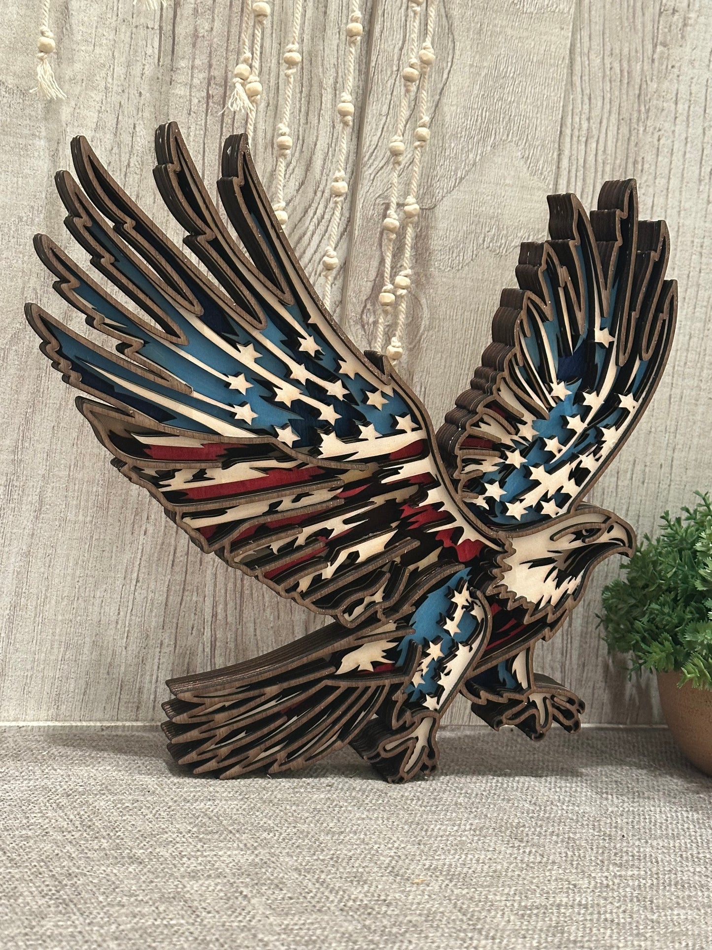 American Eagle Laser Cut sign