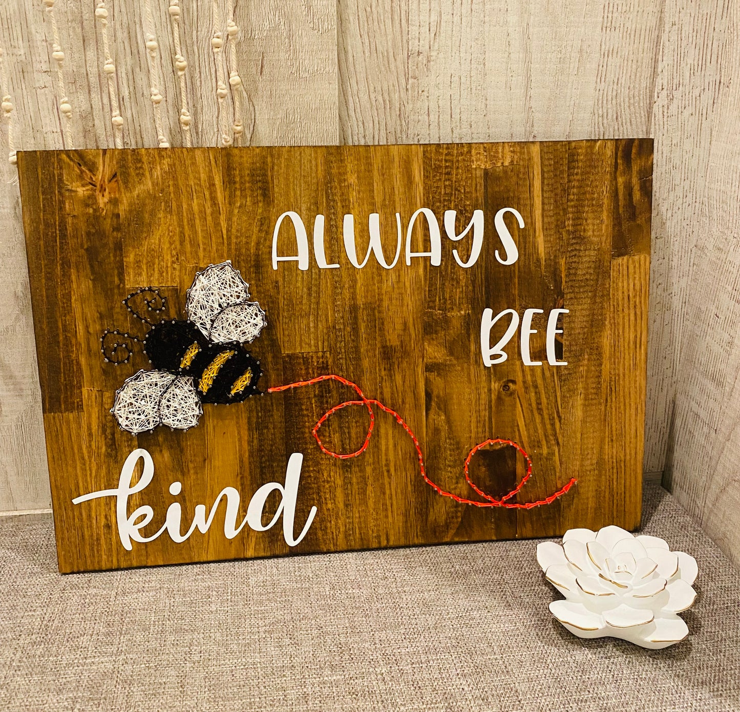 Always Bee Kind string art