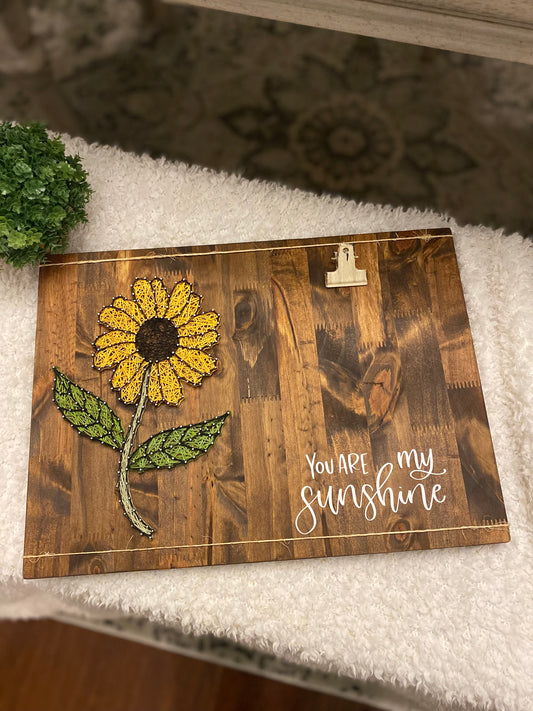 Sunflower string art picture frame